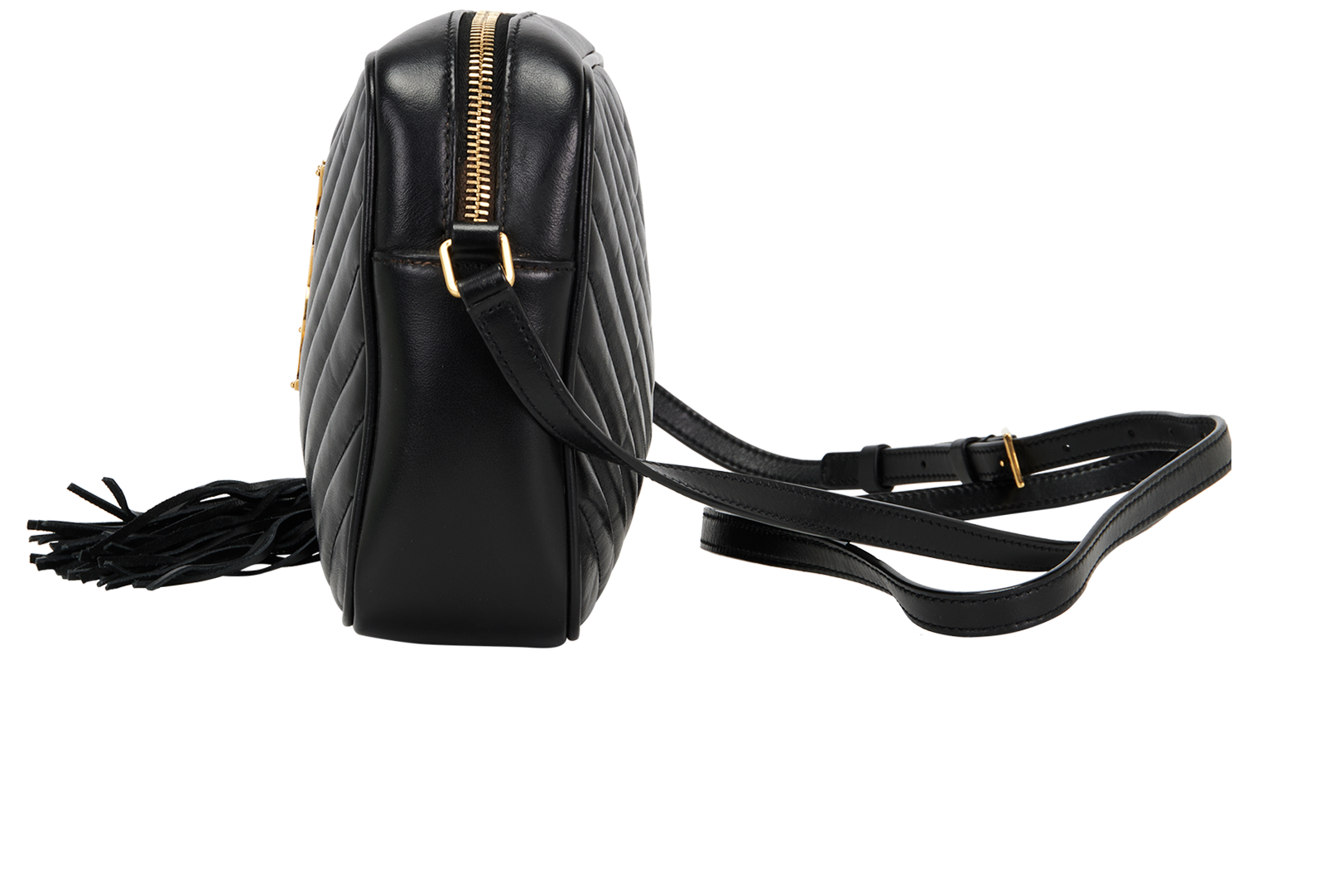 Lou Camera Tassel Bag, &pound;950, Handbags, Black, Leather, Bottom view